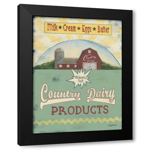 Country Dairy Black Modern Wood Framed Art Print with Double Matting by Britton, Pam