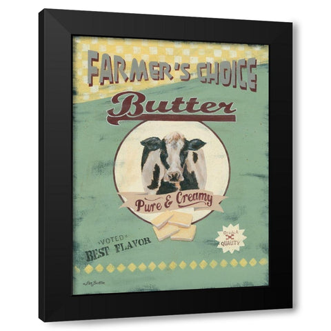 Farmers Choice Butter Black Modern Wood Framed Art Print with Double Matting by Britton, Pam