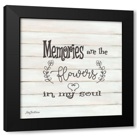 Memories Black Modern Wood Framed Art Print by Britton, Pam