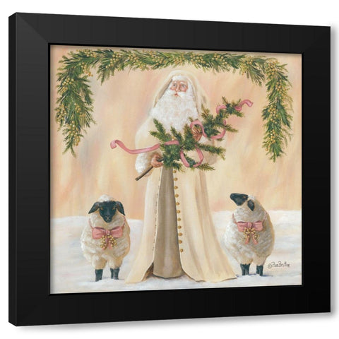 A Golden Christmas     Black Modern Wood Framed Art Print with Double Matting by Britton, Pam