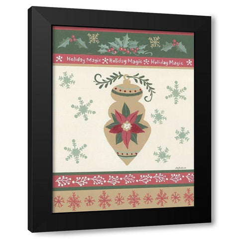Holiday Joy IV Black Modern Wood Framed Art Print by Britton, Pam