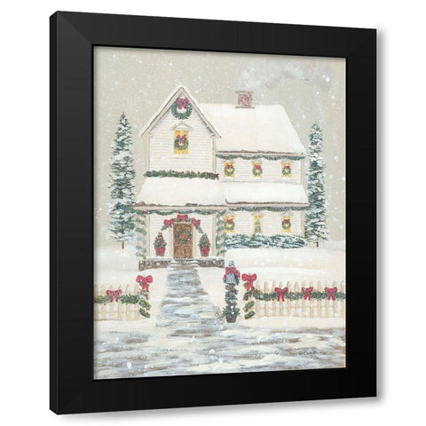 Holiday Home Black Modern Wood Framed Art Print by Britton, Pam