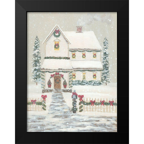 Holiday Home Black Modern Wood Framed Art Print by Britton, Pam