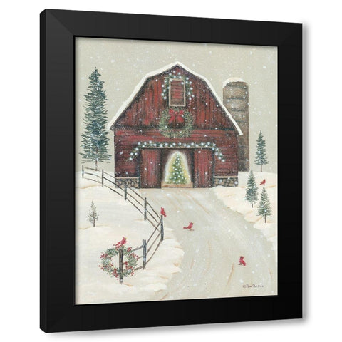 Holiday Barn Black Modern Wood Framed Art Print with Double Matting by Britton, Pam