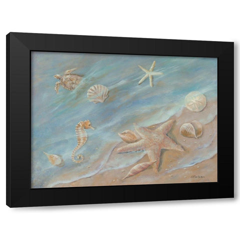 Seashore Star I Black Modern Wood Framed Art Print with Double Matting by Britton, Pam