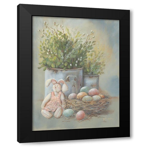 Rustic Easter Vignette Black Modern Wood Framed Art Print by Britton, Pam
