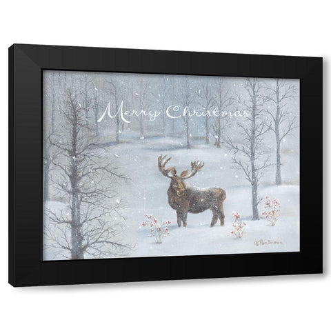 A Forest Christmas Black Modern Wood Framed Art Print with Double Matting by Britton, Pam