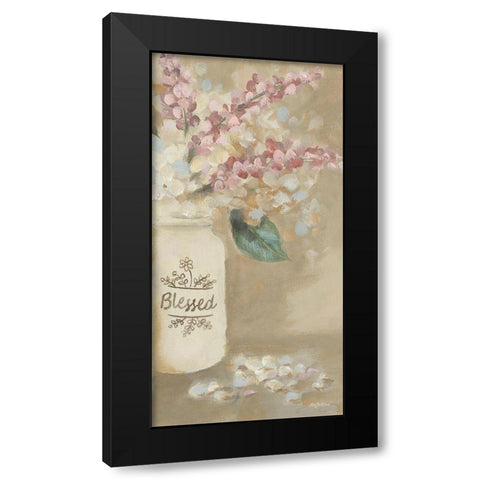 Blessed Flowers Black Modern Wood Framed Art Print by Britton, Pam