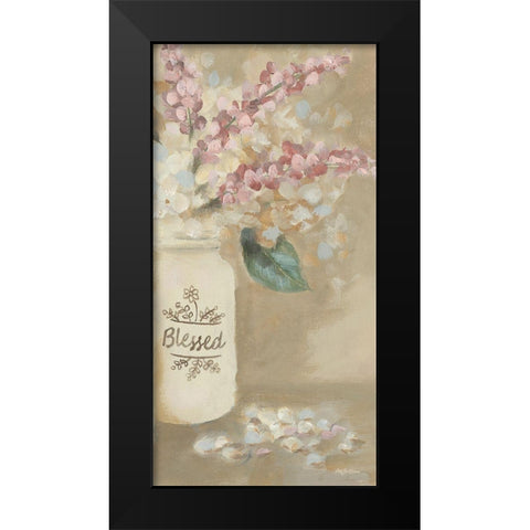 Blessed Flowers Black Modern Wood Framed Art Print by Britton, Pam