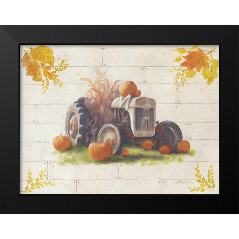 Harvest Tractor Black Modern Wood Framed Art Print by Britton, Pam