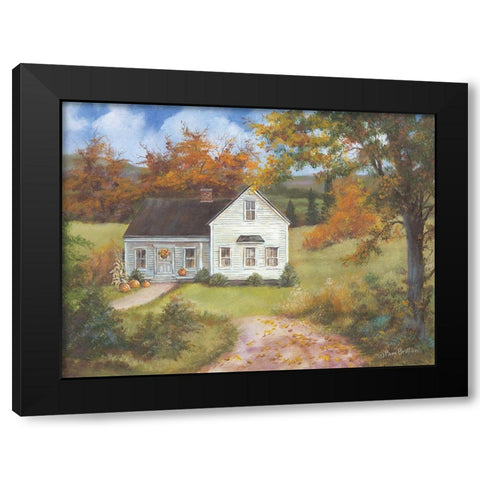 Fall in the Country Black Modern Wood Framed Art Print with Double Matting by Britton, Pam