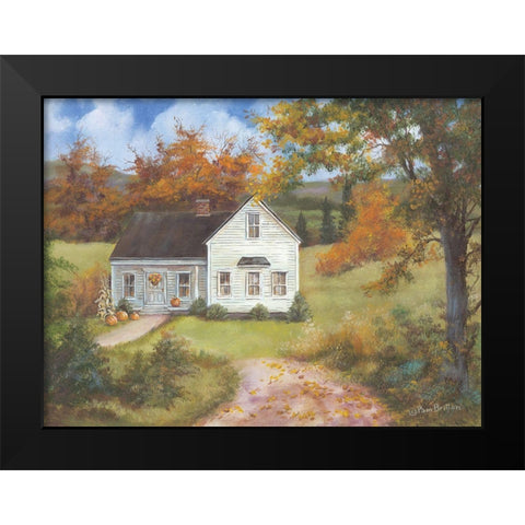 Fall in the Country Black Modern Wood Framed Art Print by Britton, Pam