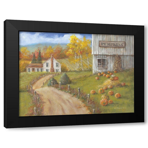 Harvest Pumpkin Farm Black Modern Wood Framed Art Print by Britton, Pam