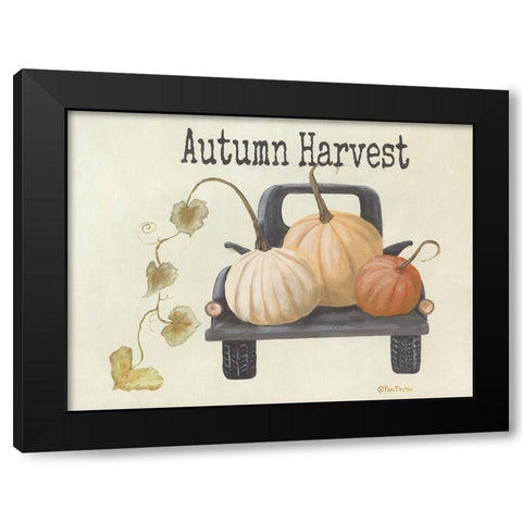 Autumn Harvest Truck Black Modern Wood Framed Art Print with Double Matting by Britton, Pam