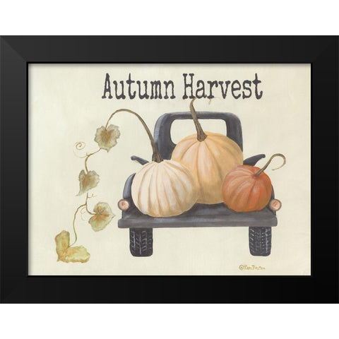 Autumn Harvest Truck Black Modern Wood Framed Art Print by Britton, Pam