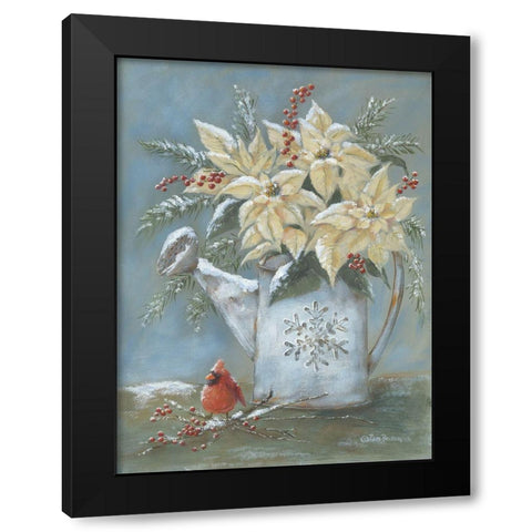 Holiday Cheer Black Modern Wood Framed Art Print with Double Matting by Britton, Pam