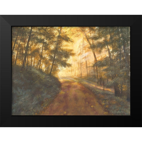 Golden Forest Black Modern Wood Framed Art Print by Britton, Pam