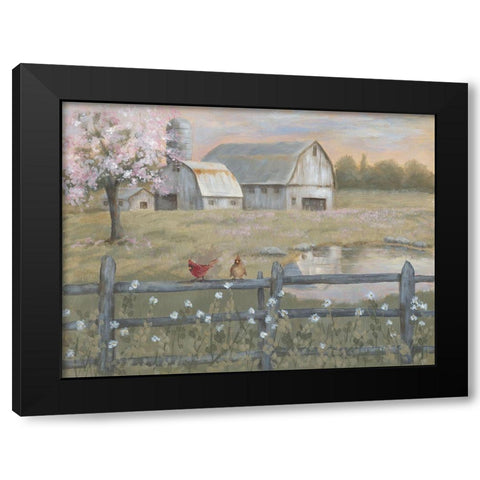 Spring Has Arrived Black Modern Wood Framed Art Print with Double Matting by Britton, Pam