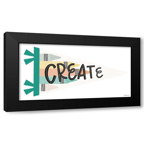 Create Pennant Black Modern Wood Framed Art Print with Double Matting by Lady Louise Designs