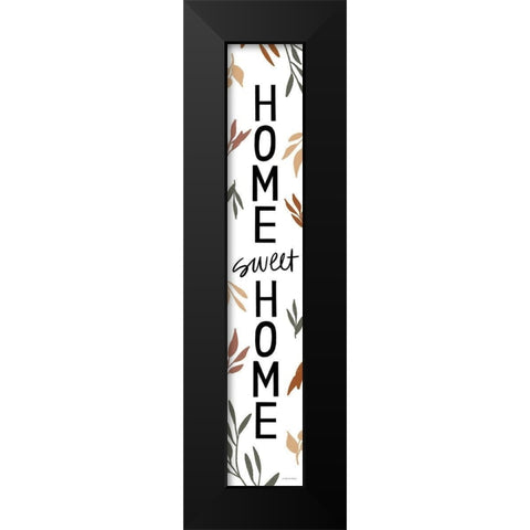 Home Sweet Home Black Modern Wood Framed Art Print by Lady Louise Designs