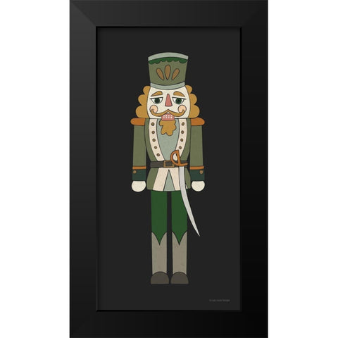 Nutcracker II Black Modern Wood Framed Art Print by Lady Louise Designs