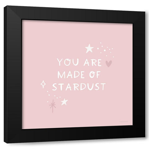 Made of Stardust Black Modern Wood Framed Art Print with Double Matting by Lady Louise Designs