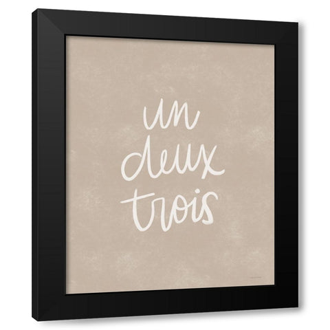 Un Deux Trois Black Modern Wood Framed Art Print with Double Matting by Lady Louise Designs