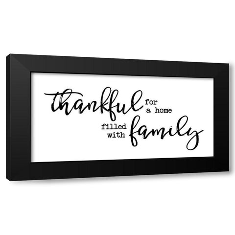 Thankful Forâ€¦ Black Modern Wood Framed Art Print by Cloverfield And Co.