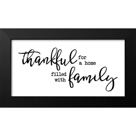Thankful Forâ€¦ Black Modern Wood Framed Art Print by Cloverfield And Co.