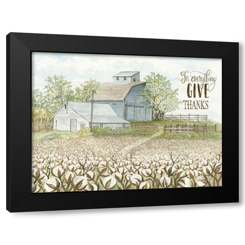 In Everything Give Thanks Black Modern Wood Framed Art Print by Jacobs, Cindy