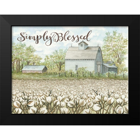 Simply Blessed Black Modern Wood Framed Art Print by Jacobs, Cindy