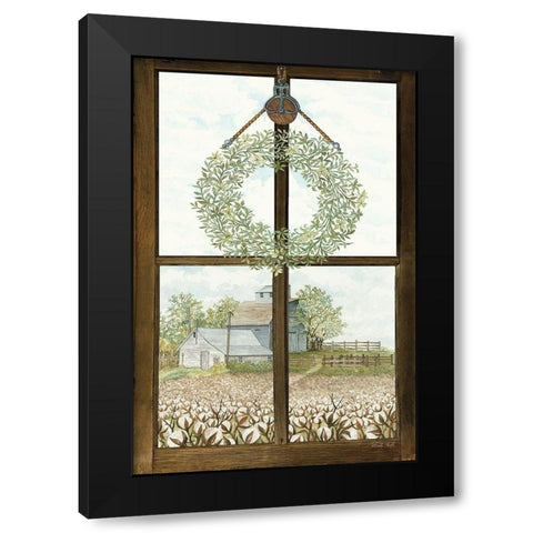 Window View I Black Modern Wood Framed Art Print with Double Matting by Jacobs, Cindy