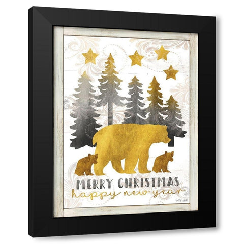 Ill be Home for Christmas Black Modern Wood Framed Art Print by Jacobs, Cindy