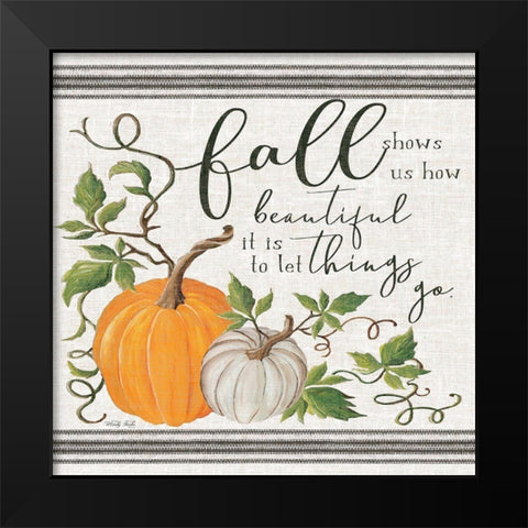 Let Things Go Black Modern Wood Framed Art Print by Jacobs, Cindy