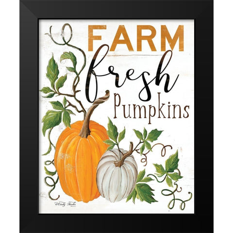 Farm Fresh Pumpkins Black Modern Wood Framed Art Print by Jacobs, Cindy