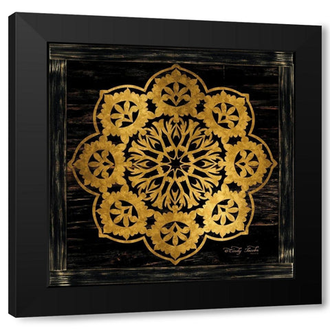 Gold Mandala I    Black Modern Wood Framed Art Print with Double Matting by Jacobs, Cindy