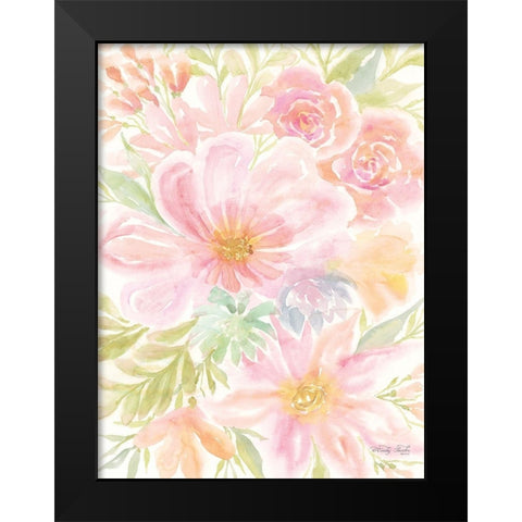Mixed Floral Blooms I Black Modern Wood Framed Art Print by Jacobs, Cindy