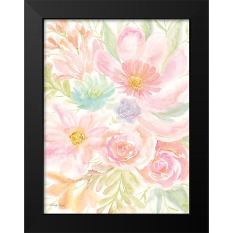 Mixed Floral Blooms II Black Modern Wood Framed Art Print by Jacobs, Cindy
