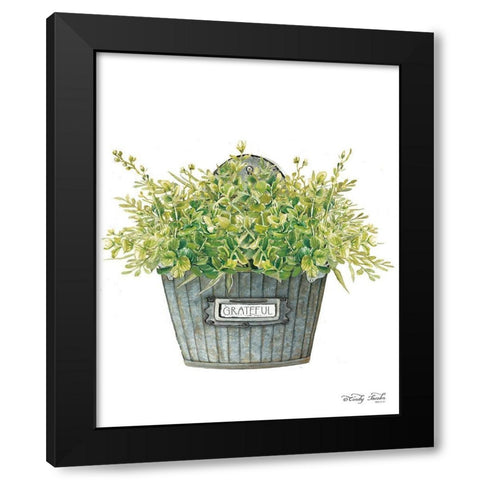 Grateful Wall Box   Black Modern Wood Framed Art Print by Jacobs, Cindy