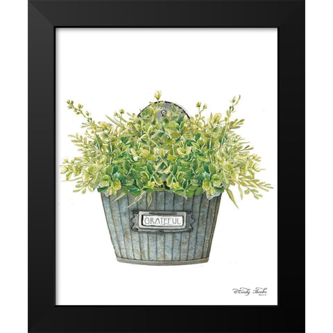 Grateful Wall Box   Black Modern Wood Framed Art Print by Jacobs, Cindy
