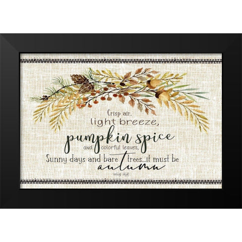 It Must be Autumn Black Modern Wood Framed Art Print by jacobs, Cindy