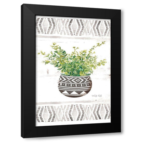 Aztec Floral III  Black Modern Wood Framed Art Print with Double Matting by Jacobs, Cindy
