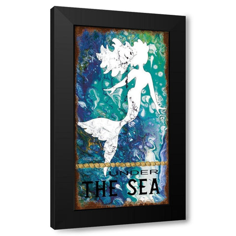Under the Sea Black Modern Wood Framed Art Print by Jacobs, Cindy