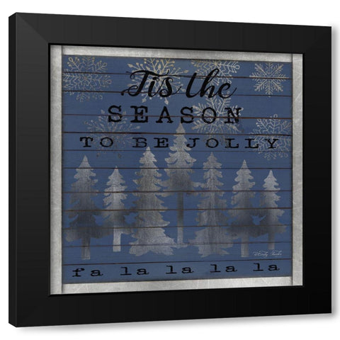 Tis the Season Black Modern Wood Framed Art Print with Double Matting by Jacobs, Cindy
