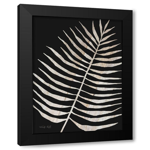 Palm Frond Wood Grain I Black Modern Wood Framed Art Print with Double Matting by Jacobs, Cindy