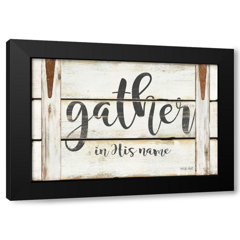 Gather in His Name   Black Modern Wood Framed Art Print by Jacobs, Cindy