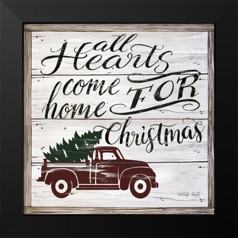 All Hearts Come Home   Black Modern Wood Framed Art Print by Jacobs, Cindy