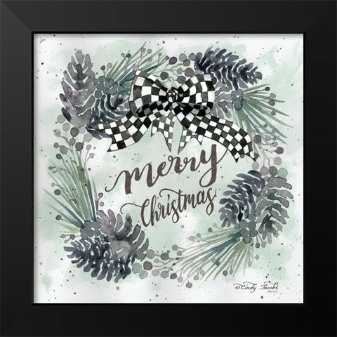 Merry Christmas    Black Modern Wood Framed Art Print by Hallowell, Britt