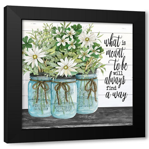 Blue Jars - What is Meant to Be Black Modern Wood Framed Art Print by Jacobs, Cindy