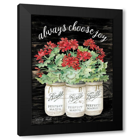 White Jars - Always Choose Joy Black Modern Wood Framed Art Print by Jacobs, Cindy